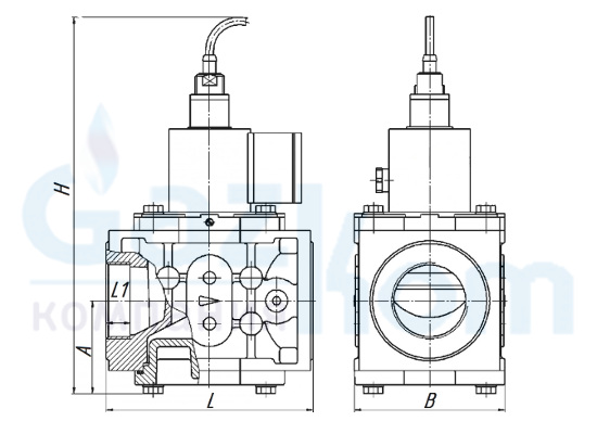 Схема муфтового электромагнитного клапана